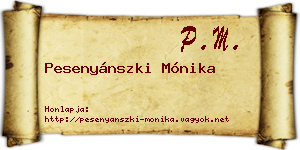 Pesenyánszki Mónika névjegykártya
